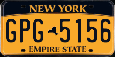 NY license plate GPG5156