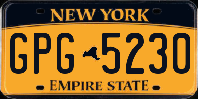 NY license plate GPG5230