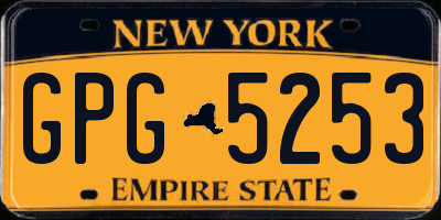 NY license plate GPG5253