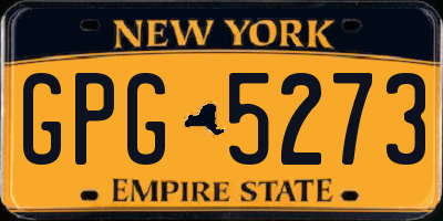 NY license plate GPG5273