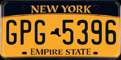 NY license plate GPG5396