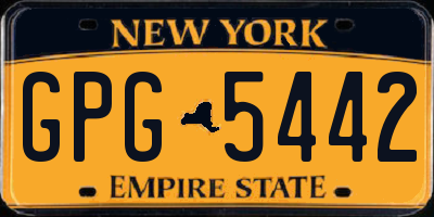 NY license plate GPG5442