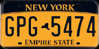 NY license plate GPG5474
