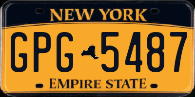 NY license plate GPG5487