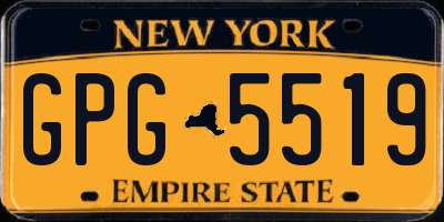NY license plate GPG5519