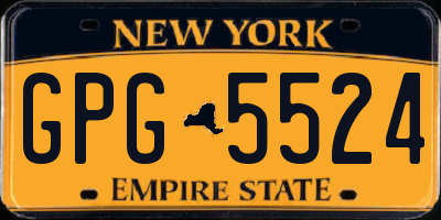 NY license plate GPG5524