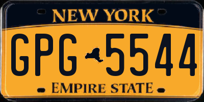 NY license plate GPG5544