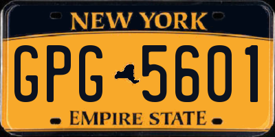 NY license plate GPG5601