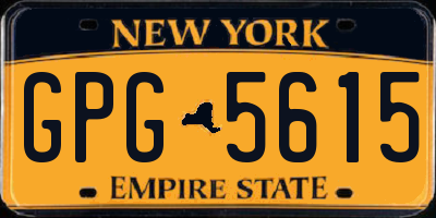 NY license plate GPG5615