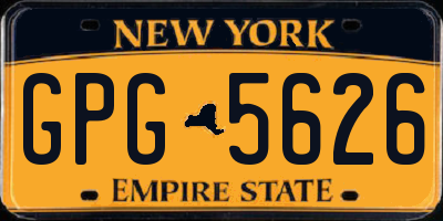 NY license plate GPG5626