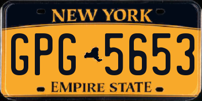 NY license plate GPG5653