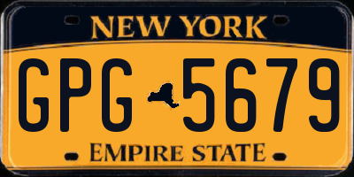 NY license plate GPG5679
