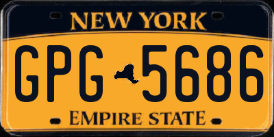 NY license plate GPG5686