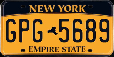 NY license plate GPG5689