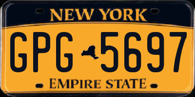 NY license plate GPG5697