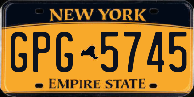 NY license plate GPG5745