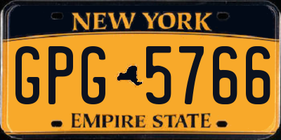 NY license plate GPG5766