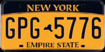 NY license plate GPG5776