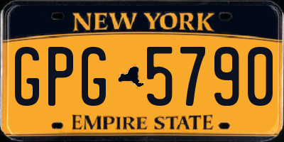 NY license plate GPG5790