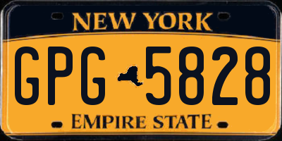NY license plate GPG5828