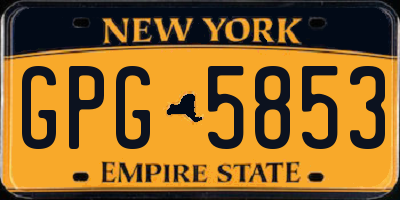NY license plate GPG5853