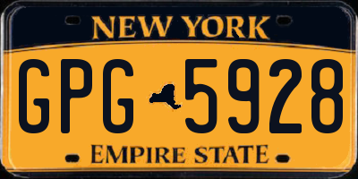 NY license plate GPG5928