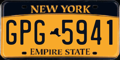 NY license plate GPG5941