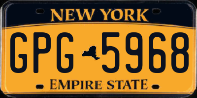 NY license plate GPG5968