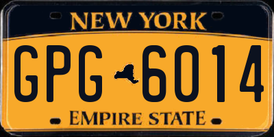 NY license plate GPG6014