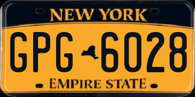 NY license plate GPG6028