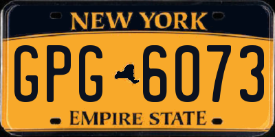 NY license plate GPG6073