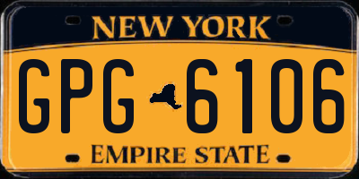 NY license plate GPG6106
