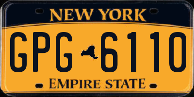 NY license plate GPG6110