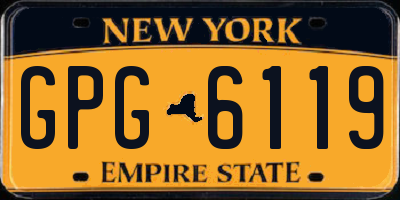 NY license plate GPG6119