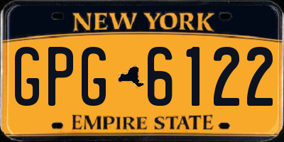 NY license plate GPG6122