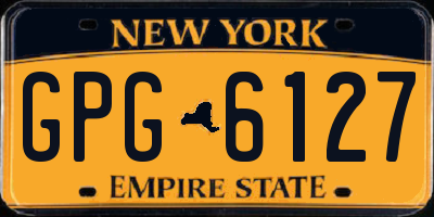 NY license plate GPG6127