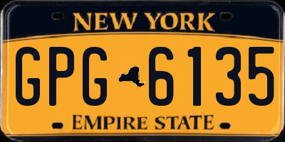 NY license plate GPG6135