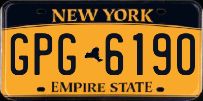 NY license plate GPG6190