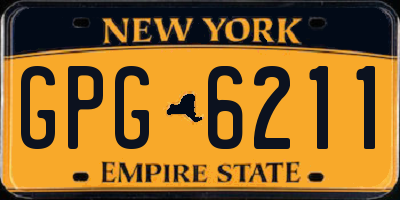 NY license plate GPG6211