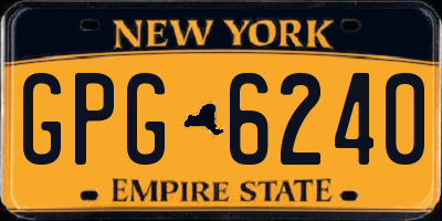 NY license plate GPG6240