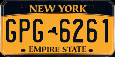 NY license plate GPG6261