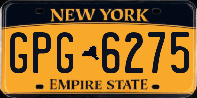 NY license plate GPG6275