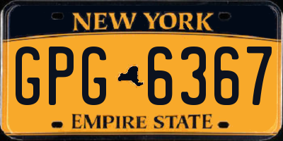 NY license plate GPG6367