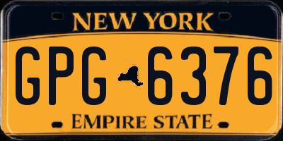 NY license plate GPG6376