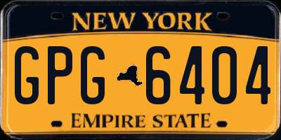 NY license plate GPG6404