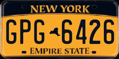 NY license plate GPG6426
