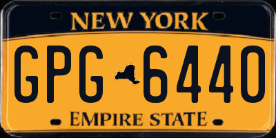 NY license plate GPG6440