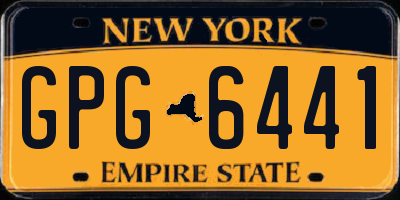NY license plate GPG6441