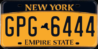 NY license plate GPG6444