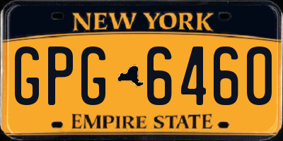 NY license plate GPG6460